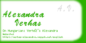 alexandra verhas business card